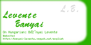 levente banyai business card